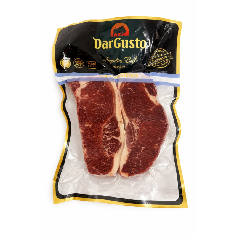 Стейк Стріплойн «Хвилинка» (Minute Steak) Аргентина Dar Gusto, 2 стейки в упаковці 500 г, мармурова яловичина Ангус